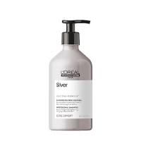 L'Oréal Professionnel Paris Shampoo professionale per capelli grigi e bianchi Silver Serie Expert, Formula neutralizzante anti-giallo, 500 ml