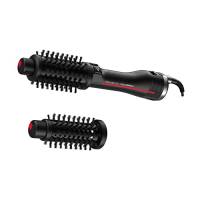 Rowenta x Karl Lagerfeld CF961L K/Pro Stylist Rotating Hot Air Brush, Shine Booster, Versatile Looks, Two Brushes, All Hair Types, Dry and Style at the same time, Black/Red