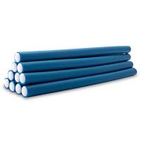 ECENCE Set di 10 bigodini flessibili Arricciacapelli Bigodini flessibili per messa in piega Ø 14 mm x 240 mm (diametro x lunghezza) Blu