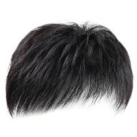 1 parrucca da uomo, parrucca sintetica corta, adatta per cosplay, abbigliamento quotidiano e altro (nero)