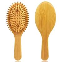 Spazzola per capelli in bambù naturale Massaggio Spazzola per capelli antistatica Ecologica per tutti i tipi di capelli per uomo donna