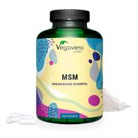 MSM Integratore | 365 capsule | 2000 mg Metilsulfonilmetano per dose | Zolfo Organico MSM puro al 99,9% | Salute delle Articolazioni, Unghie e Capelli | Vegan | Vegavero®
