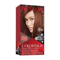 Revlon ColorSilk Colorazione Permanente Capelli Fai-da-te a Casa, Senza Ammoniaca e Arricchita con Cheratina, 44 - Castano Ramato Medio