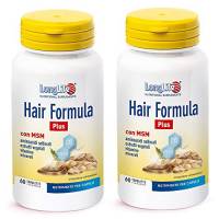 2x Long Life - Hair Formula Plus - 60 tavolette | Pelle e capelli | Pacchetto da 2 confezioni da 60 tavolette