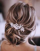 Unicra Accessori per capelli da sposa con fiore di vite perla decorazioni con strass accessorio fascia (Colore: Argento)