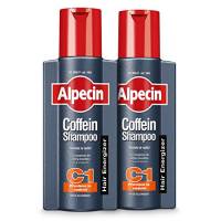 Alpecin Coffein Shampoo C1 2 x 250 ml | Shampoo Naturale crescita dei capelli Uomo | Shampoo anticaduta uomo | Alpecin Coffein Shampoo contro la comune caduta dei capelli