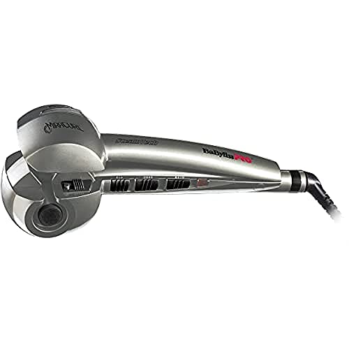 Babyliss Bab2665Se Miracurl Steamtech, Arricciacapelli Automatico con Funzione Vapore, Rivestimento in Ceramica, 3 Livelli di Regolazione della Durata, 3 Livelli di Controllo della Temperatura, Grigio